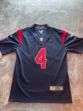 Nike Houston Texans #4 Navy and Red Men's Jersey